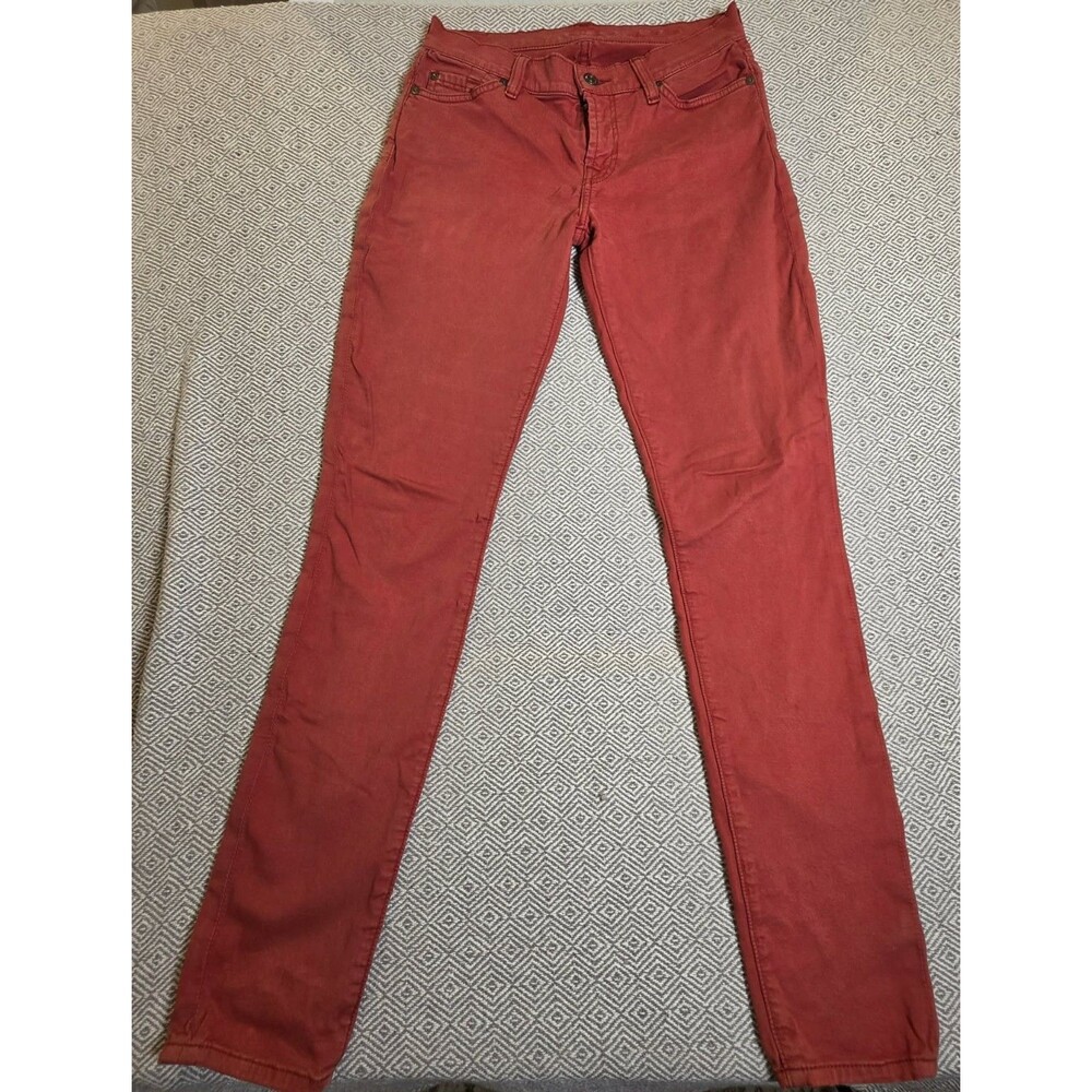 7 For All Mankind Vintage Y2K Coral Straight Leg Jeans Designer Denim Size 4/27